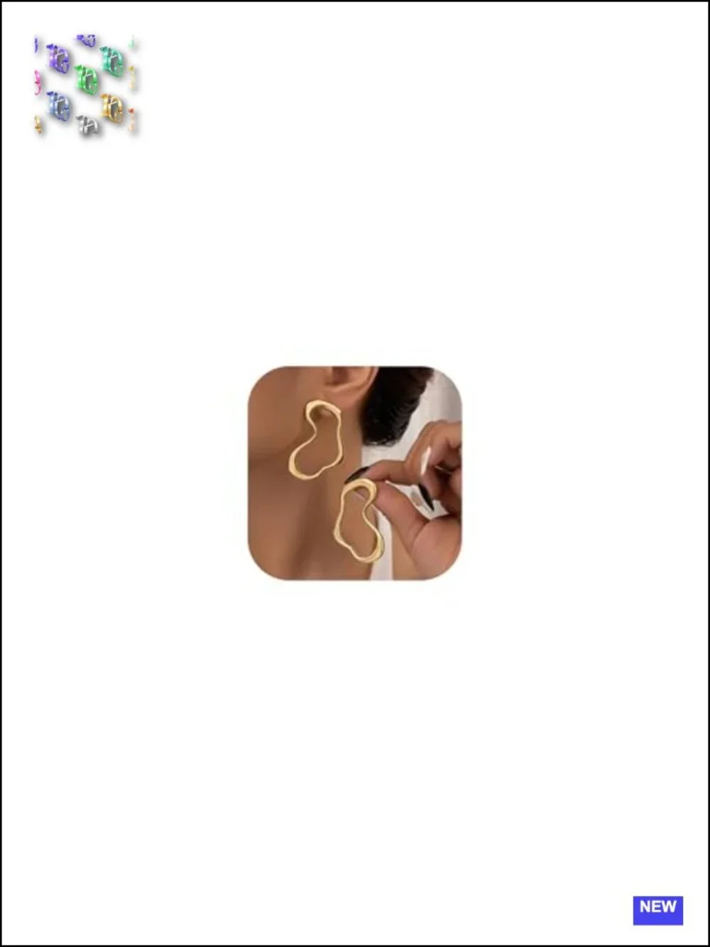 Chunky Gold Geometric Hoop Earrings Statement Jewelry For Women